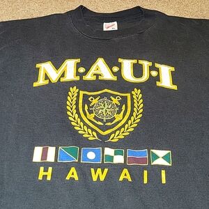 Vintage 90s Maui Hawaii USA Made Jerzees T-shirt XL